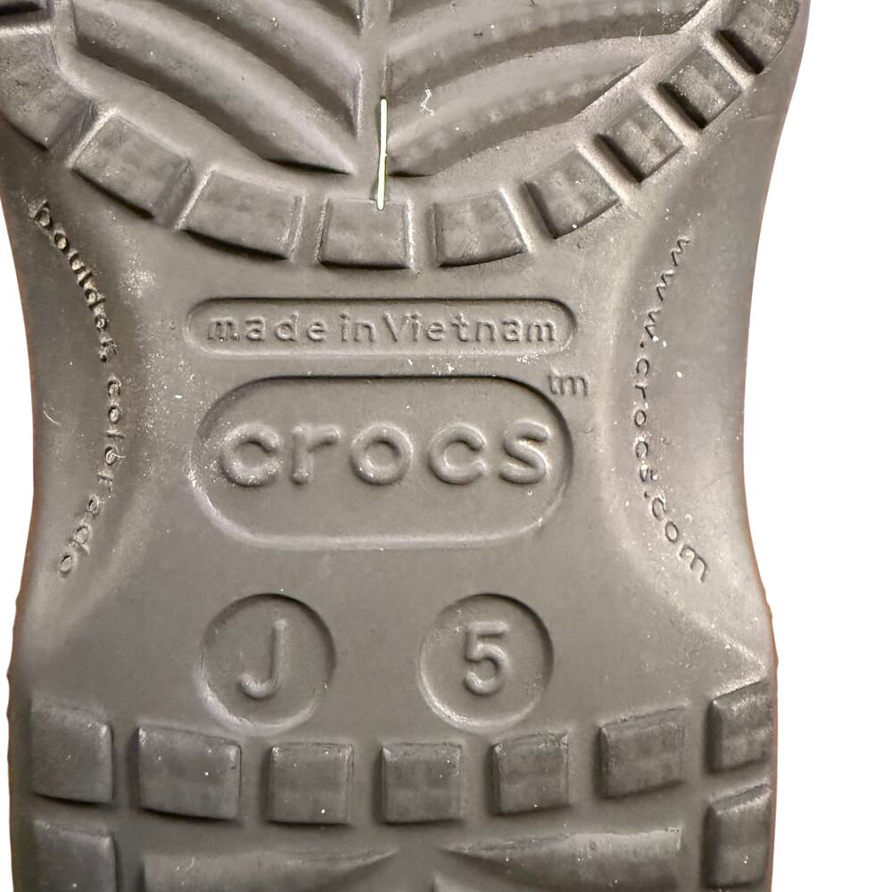 CROCS Size J5 Black Clogs Jibbitz Disney Mickey Goofy Marvel Guardian Galaxy - Picture 15 of 16